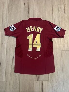 Henry Arsenal Retro Jersey wine Men size